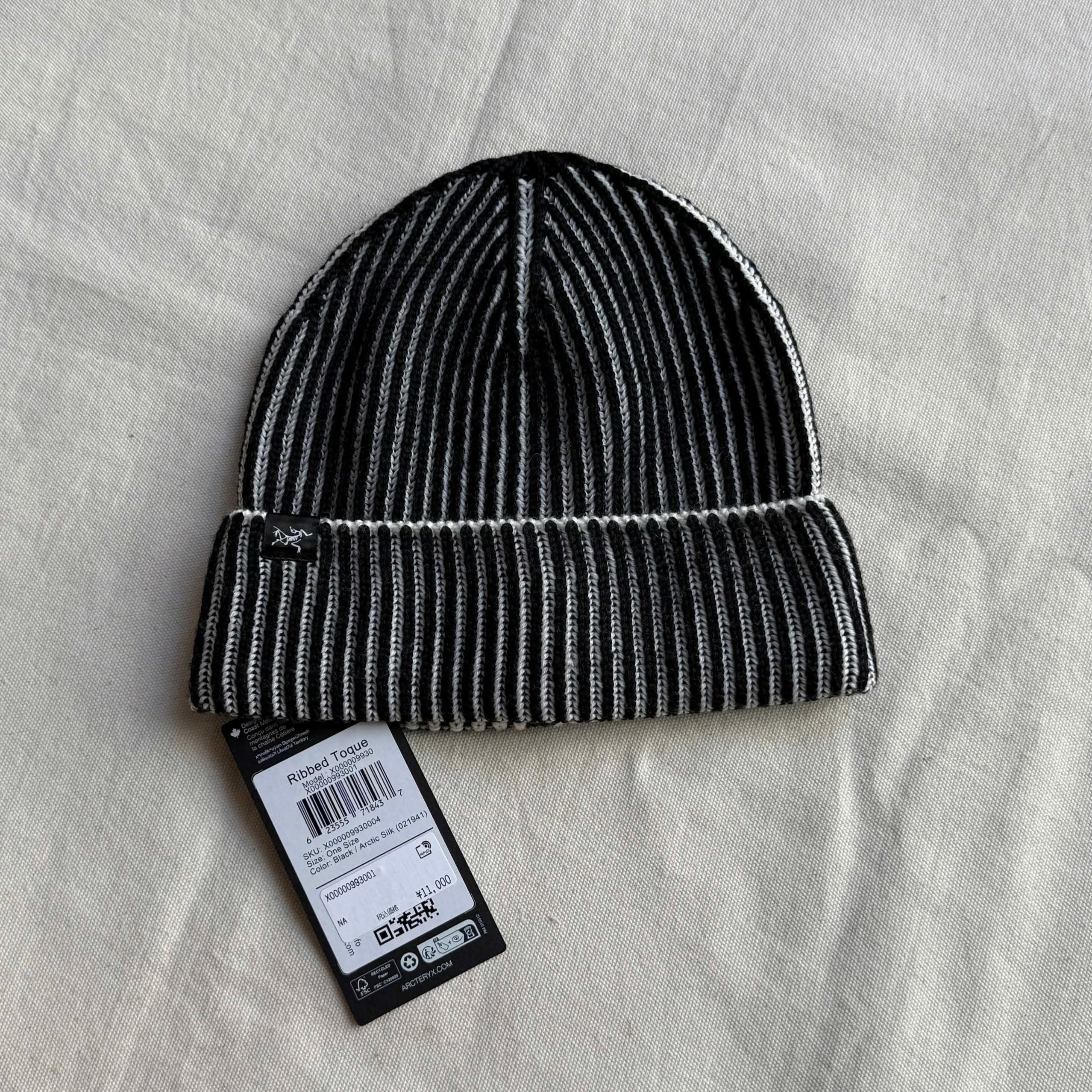 Arc'teryx Ribbed Toque — New Arrival Black / Arctic Silk colorway