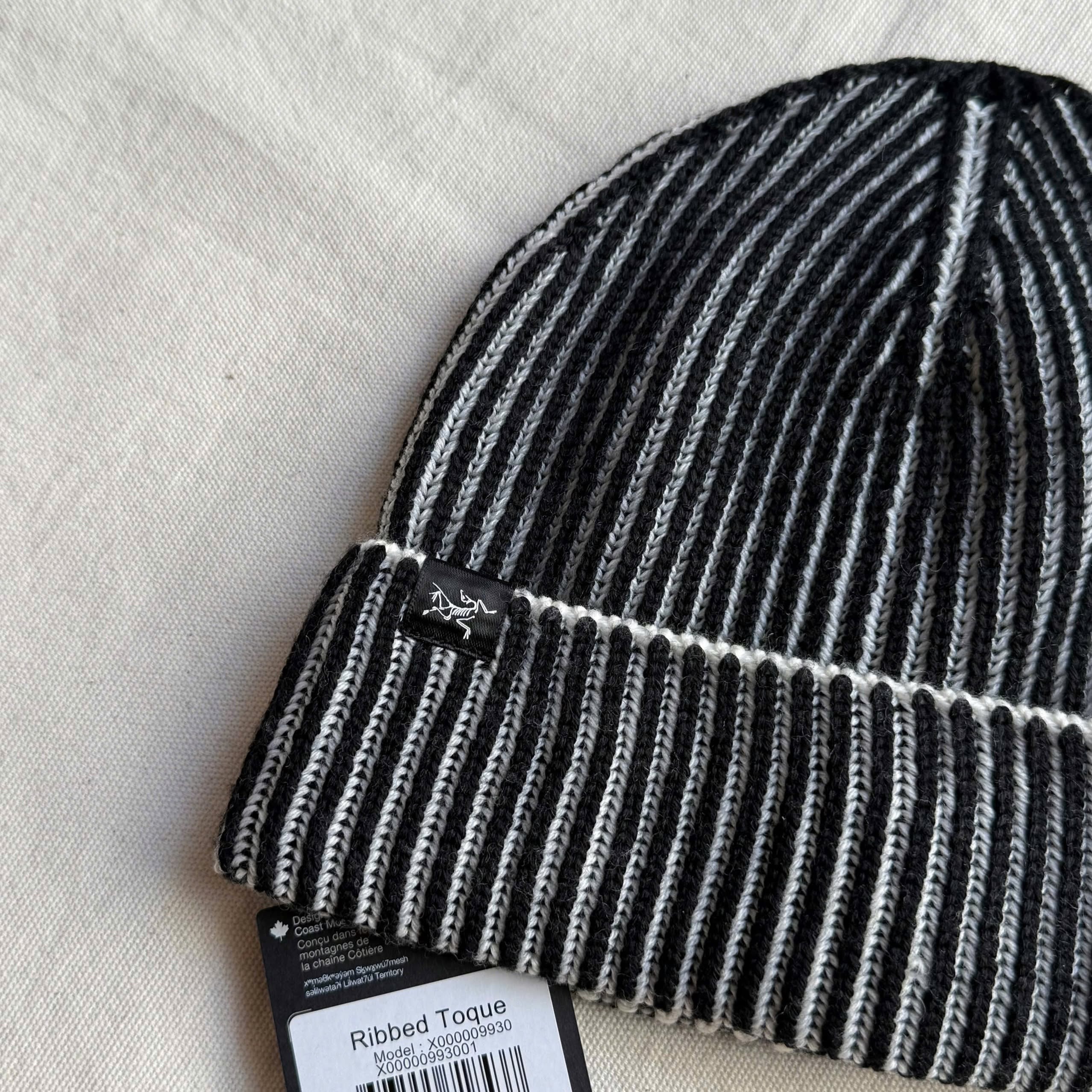 Arc'teryx Ribbed Toque — New Arrival Black / Arctic Silk colorway — 2